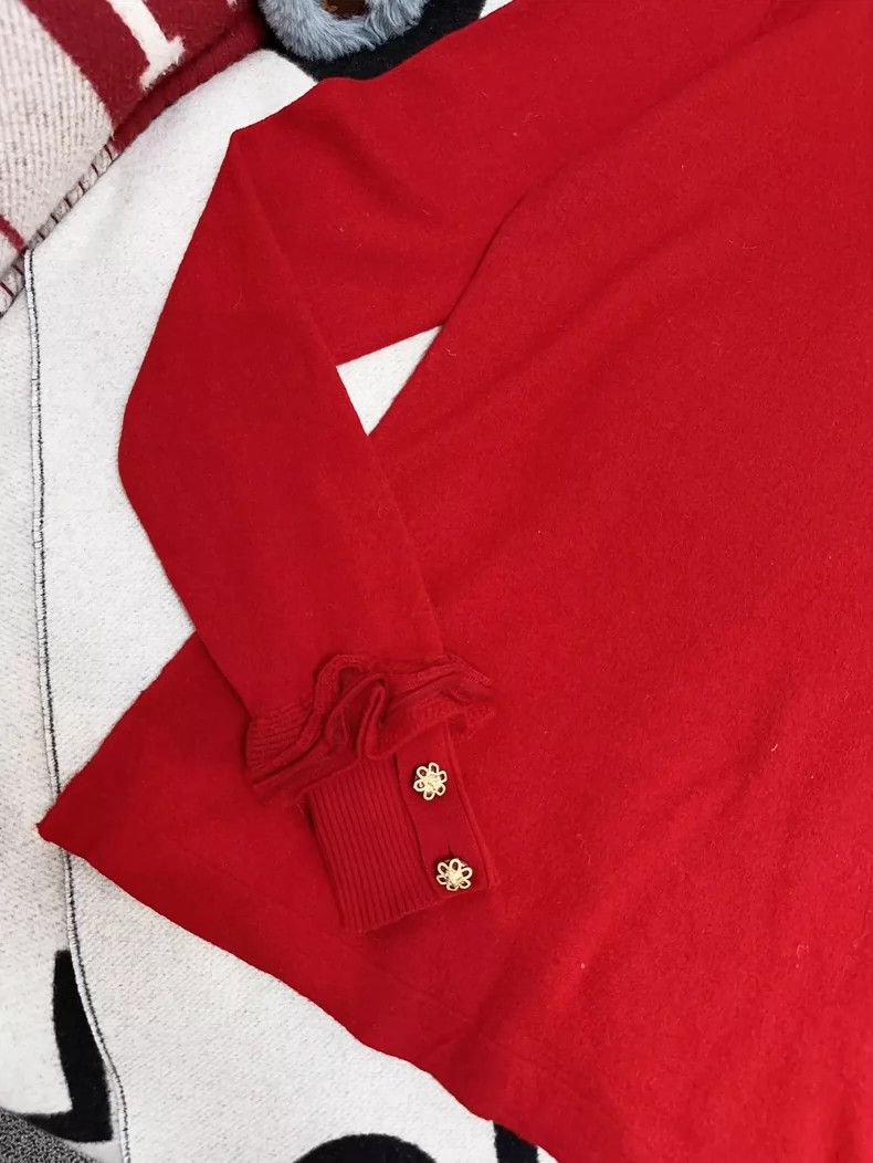 Chanel Chanel Red High Neck Wool Sweater 15A Size S / US 4 / IT 40 - 4 Thumbnail