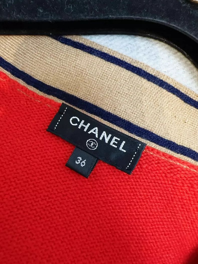 Chanel Chanel Red and Navy Long Cardigan Size M / US 6-8 / IT 42-44 - 7 Thumbnail