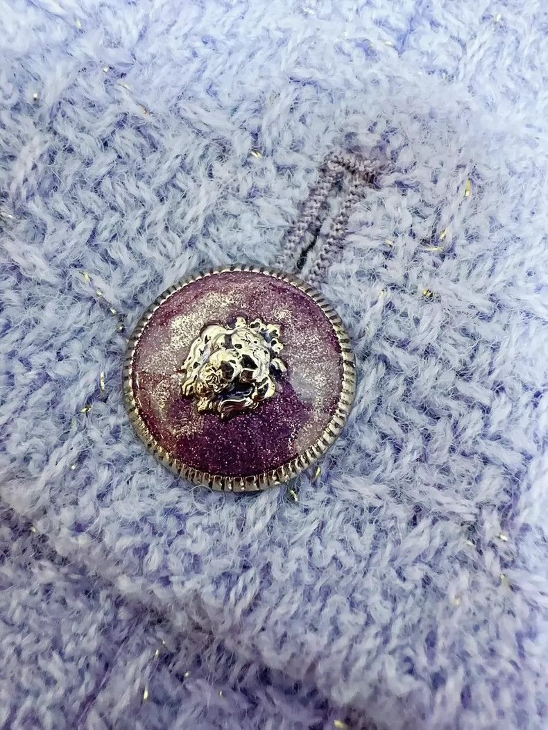 Chanel Chanel Purple Cropped V-Neck Jacket Size S / US 4 / IT 40 - 7 Thumbnail