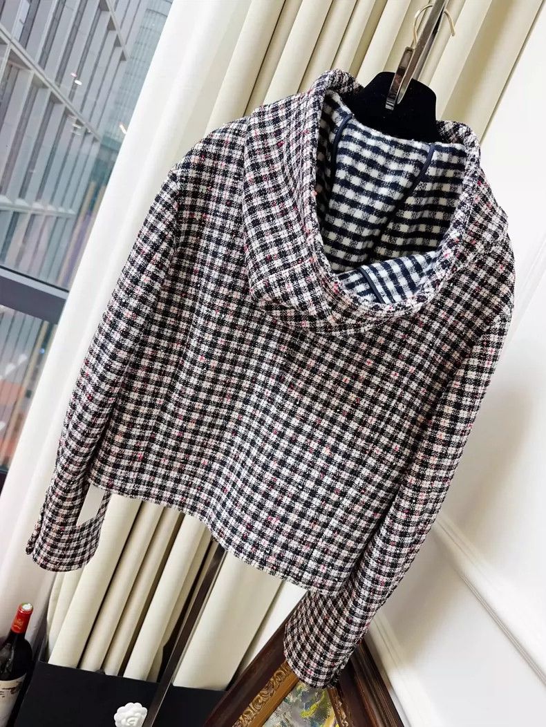 Chanel Chanel Hooded Checkered Short Jacket Size S / US 4 / IT 40 - 2 Thumbnail