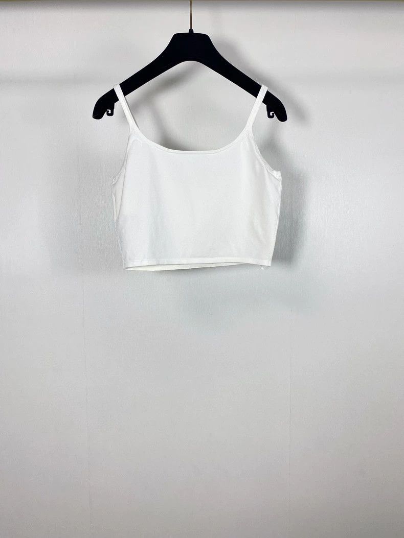 Alexander Wang Alexander Wang White Crop Top With Spaghetti Straps Size S / US 4 / IT 40 - 2 Thumbnail
