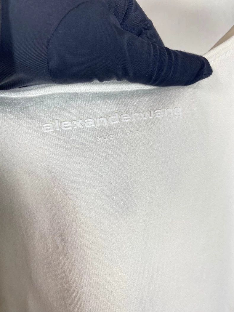 Alexander Wang Alexander Wang White Crop Top With Spaghetti Straps Size S / US 4 / IT 40 - 4 Thumbnail