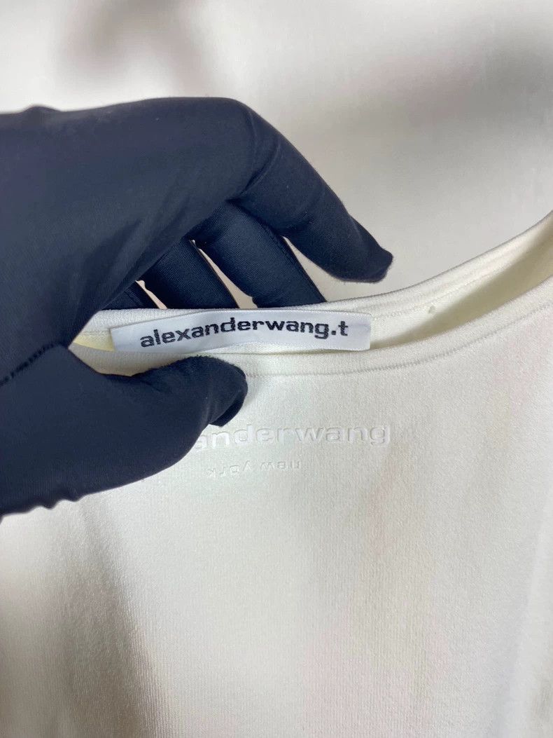 Alexander Wang Alexander Wang White Crop Top With Spaghetti Straps Size S / US 4 / IT 40 - 5 Thumbnail