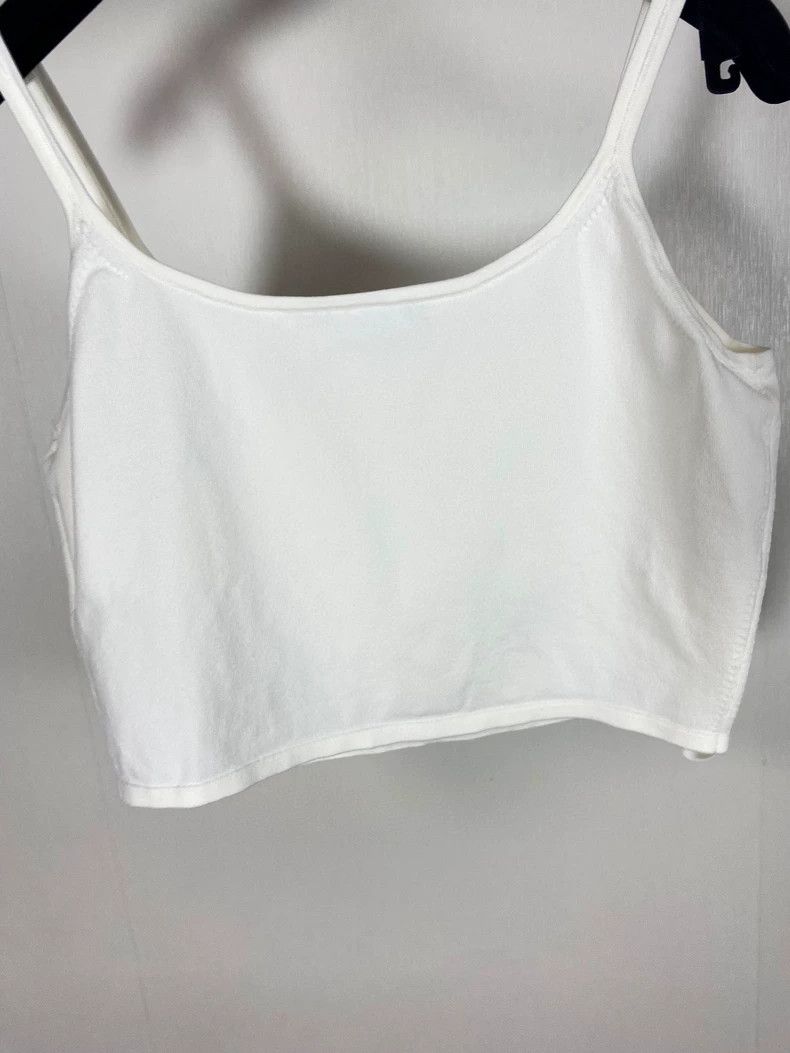 Alexander Wang Alexander Wang White Crop Top With Spaghetti Straps Size S / US 4 / IT 40 - 3 Thumbnail