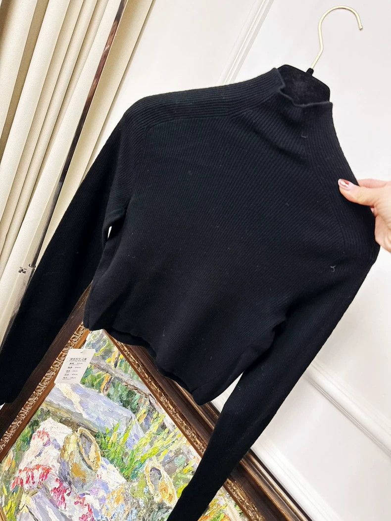 Chanel Chanel Black High Neck Cropped Top Size S / US 4 / IT 40 - 2 Thumbnail