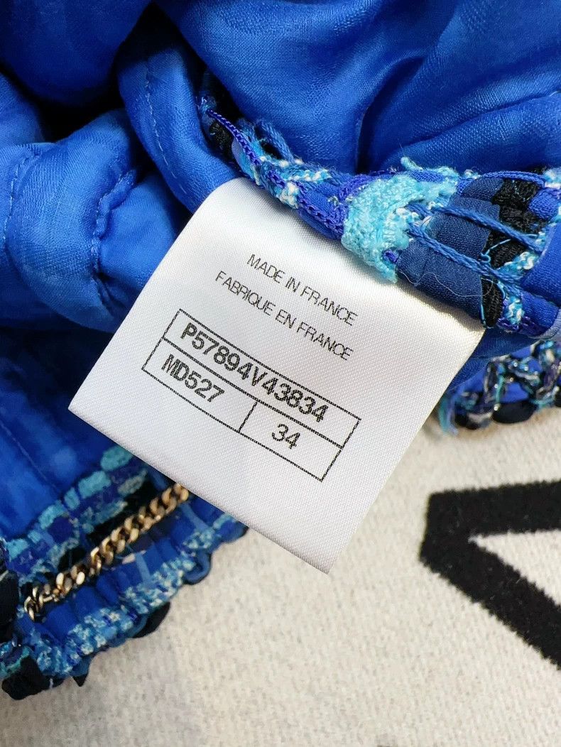 Chanel Chanel Blue Gradient Fringe Woven Jacket Size XS / US 0-2 / IT 36-38 - 6 Thumbnail