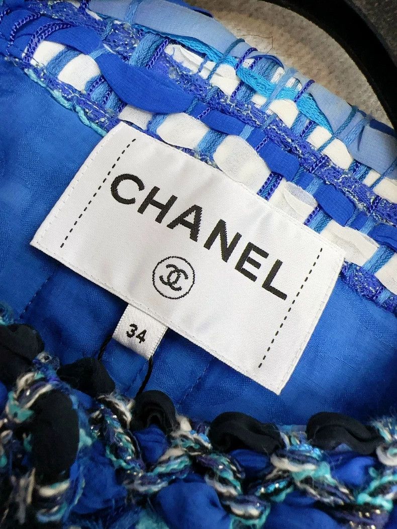 Chanel Chanel Blue Gradient Fringe Woven Jacket Size XS / US 0-2 / IT 36-38 - 5 Thumbnail