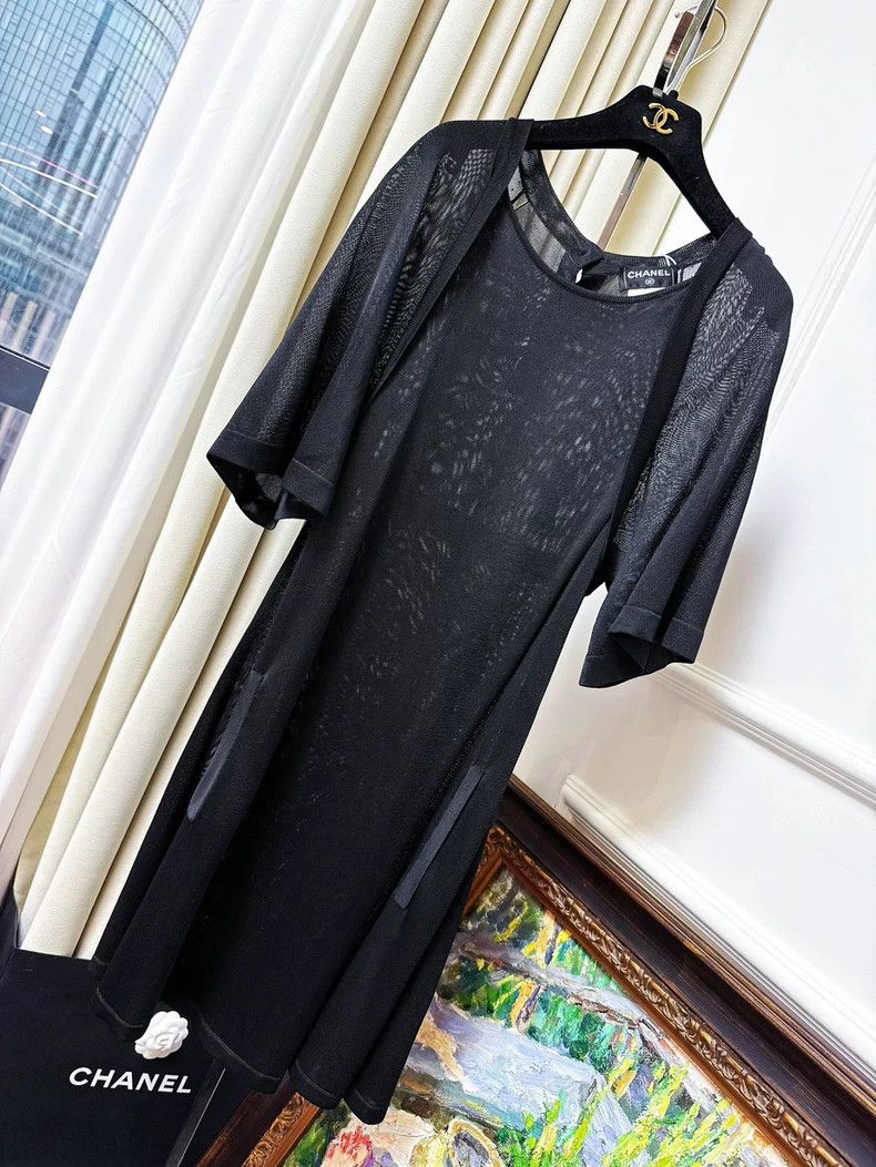 Chanel Chanel Black Cape Short Sleeve Dress Size M / US 6-8 / IT 42-44 - 7 Thumbnail