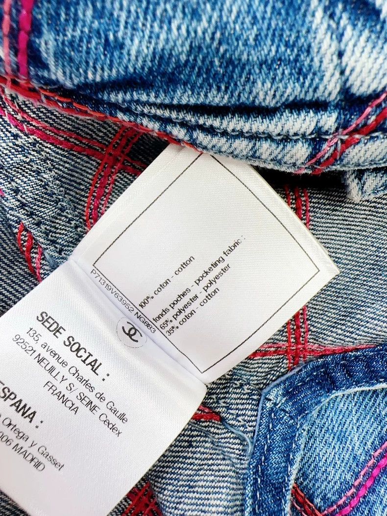 Chanel Chanel Blue and Red Denim Jacket Set Size S / US 4 / IT 40 - 5 Thumbnail
