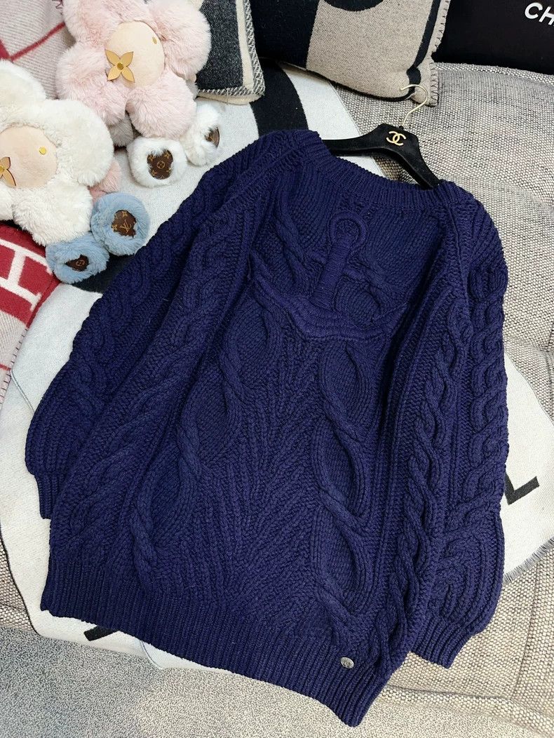 Chanel Chanel Long Sleeve Sweater with Anchor Design Size S / US 4 / IT 40 - 6 Thumbnail