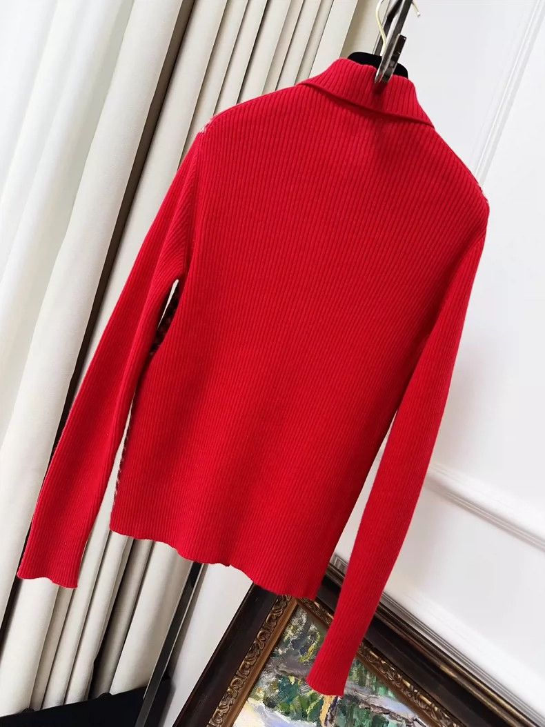 Chanel Chanel Red Check Sweater Jacket Size S / US 4 / IT 40 - 2 Thumbnail