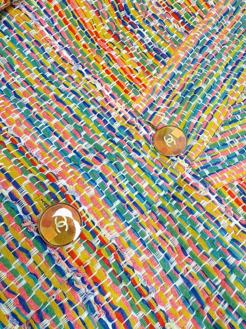 Chanel Chanel Rainbow Weave A-Line Jacket Size XS / US 0-2 / IT 36-38 - 4 Thumbnail