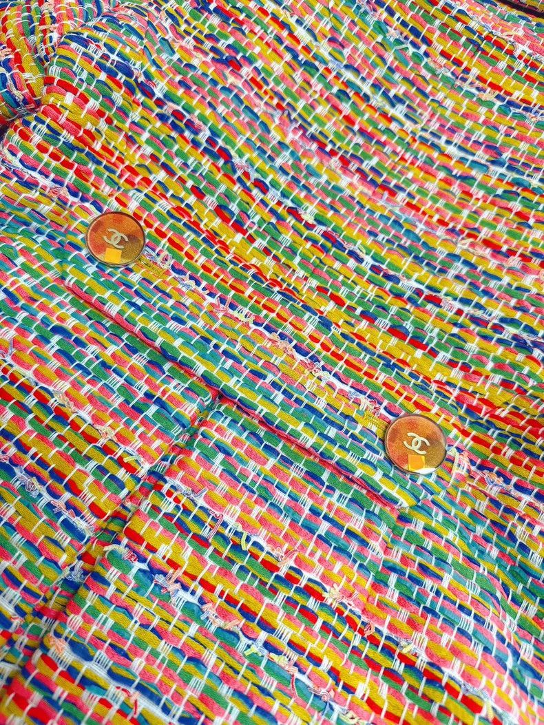 Chanel Chanel Rainbow Weave A-Line Jacket Size XS / US 0-2 / IT 36-38 - 3 Thumbnail