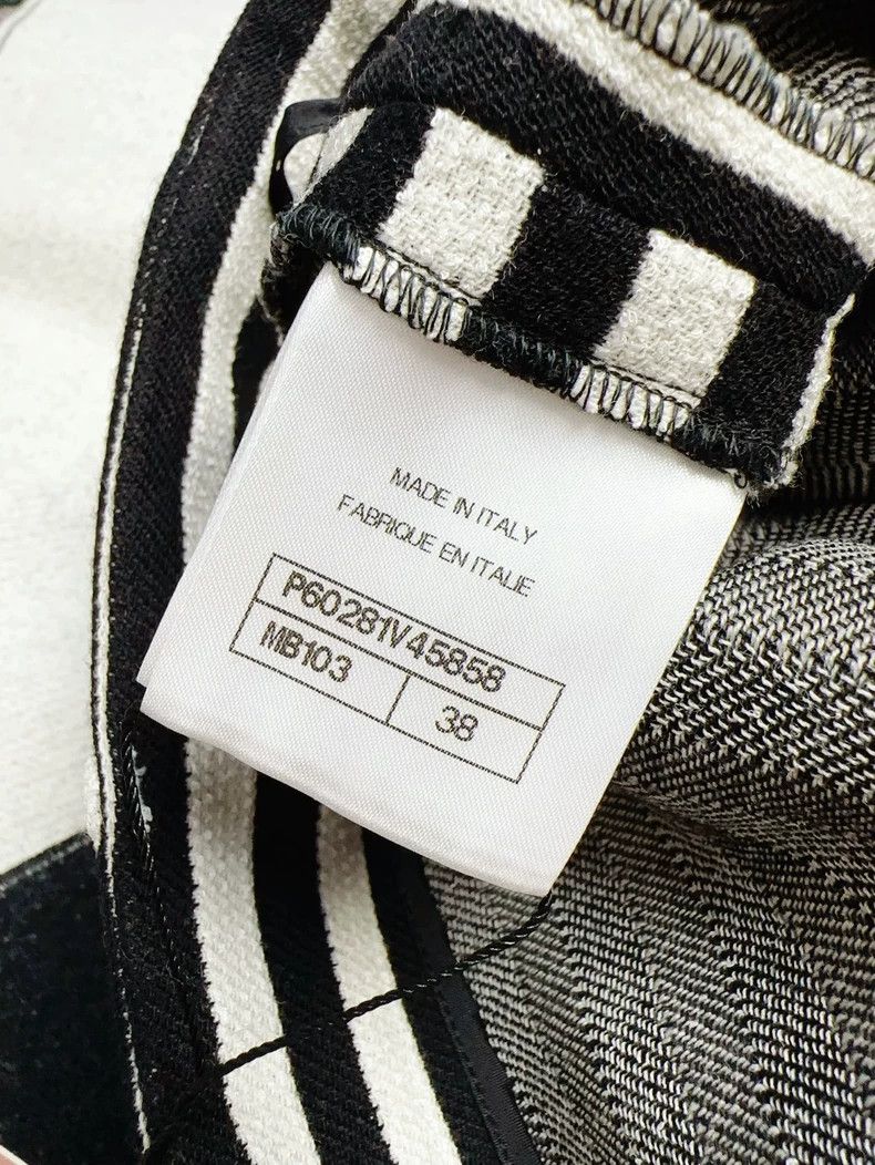 Chanel Chanel Black White Striped Wool Pants Size 38" / US 16 / IT 52 - 4 Thumbnail