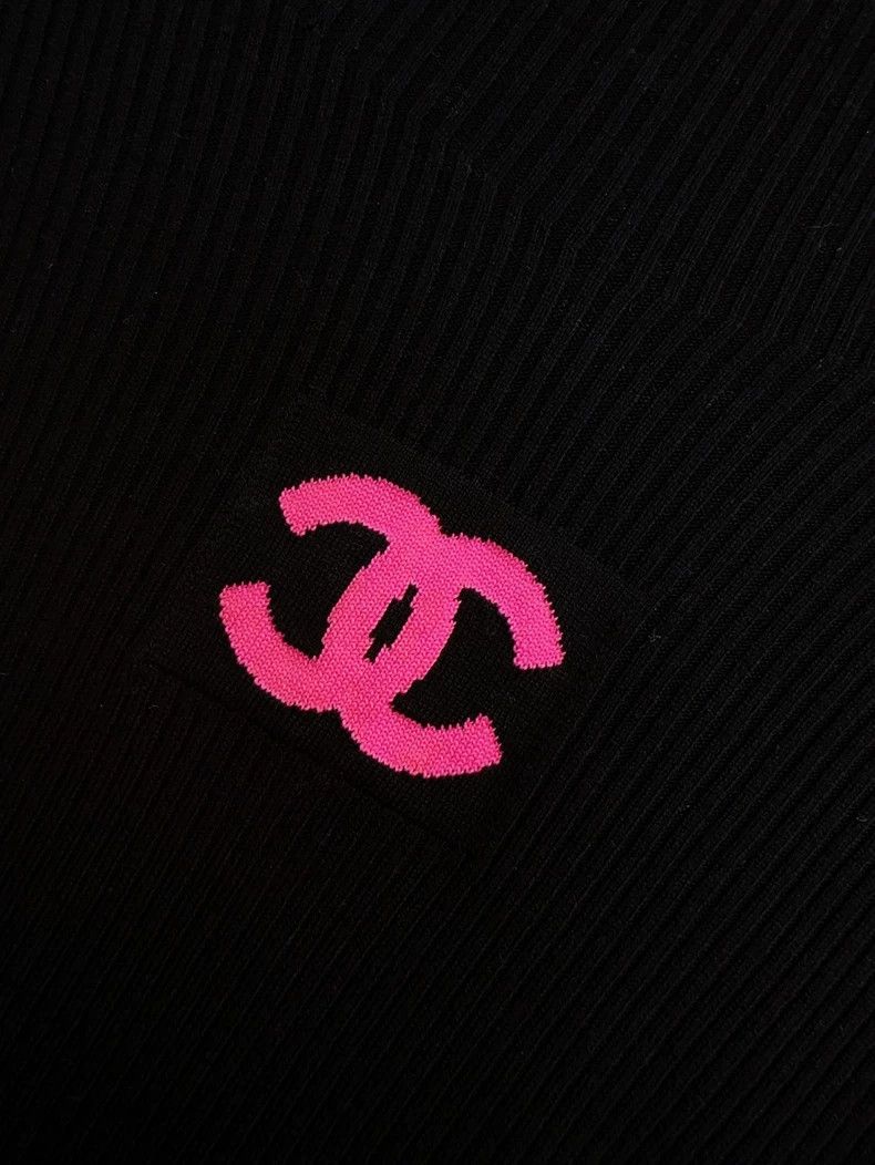 Chanel Chanel Coco Neige Black Color Block Top Size S / US 4 / IT 40 - 5 Thumbnail