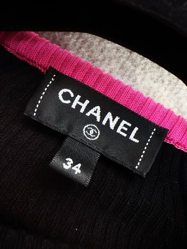 Chanel Chanel Coco Neige Black Color Block Top Size S / US 4 / IT 40 - 4 Thumbnail