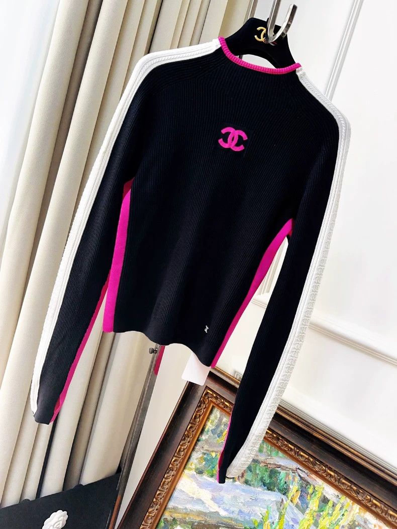 Chanel Chanel Coco Neige Black Color Block Top Size S / US 4 / IT 40 - 7 Thumbnail