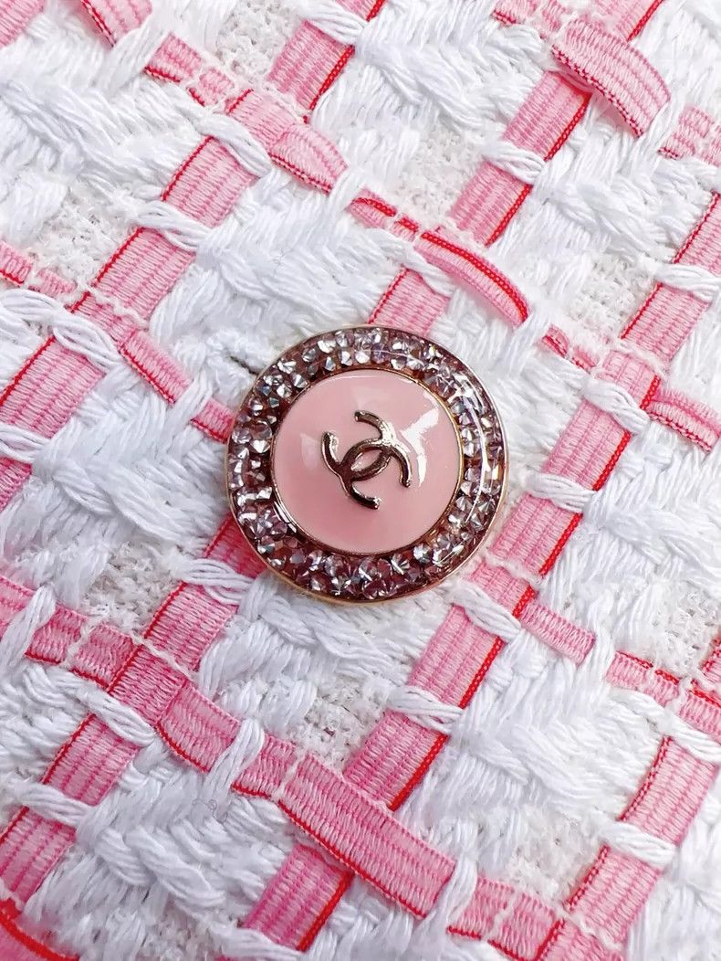 Chanel Chanel Pink and White Checkered Jacket Size S / US 4 / IT 40 - 3 Thumbnail
