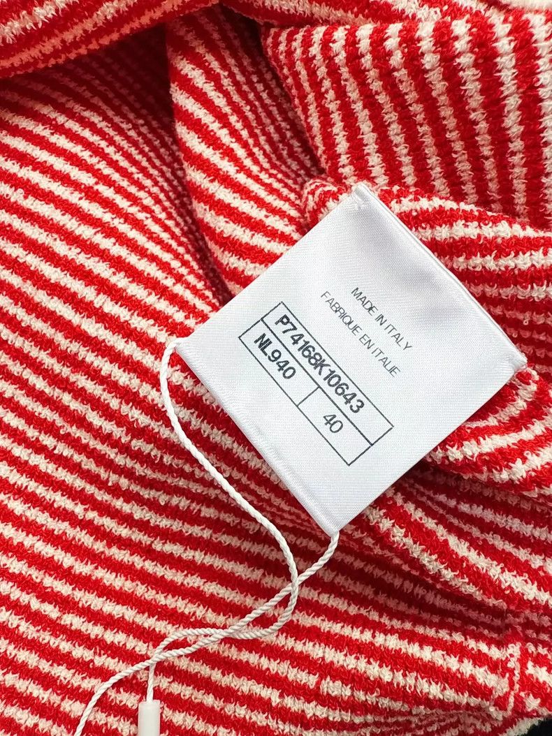 Chanel Chanel Pink Striped Tank Top with Tags Size L / US 10 / IT 46 - 5 Thumbnail