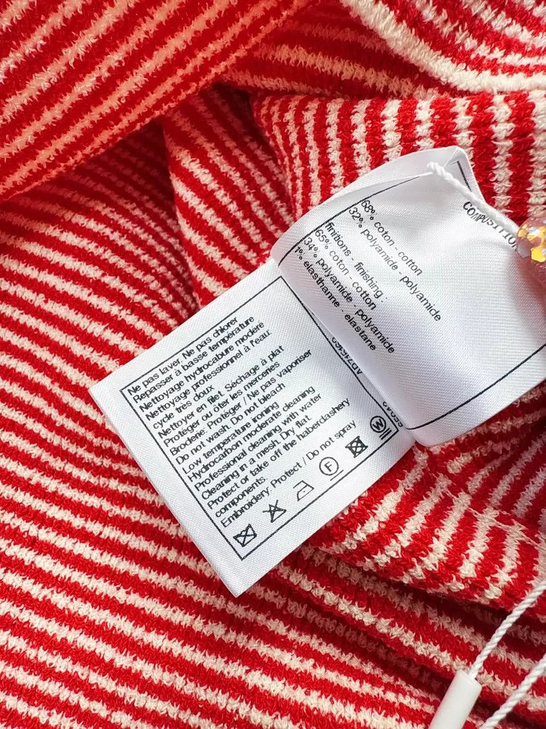 Chanel Chanel Pink Striped Tank Top with Tags Size L / US 10 / IT 46 - 6 Thumbnail