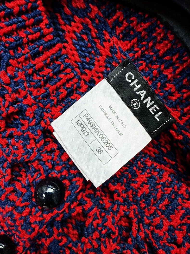 Chanel Chanel Berry Red and Navy Knitted Top Size M / US 6-8 / IT 42-44 - 5 Thumbnail