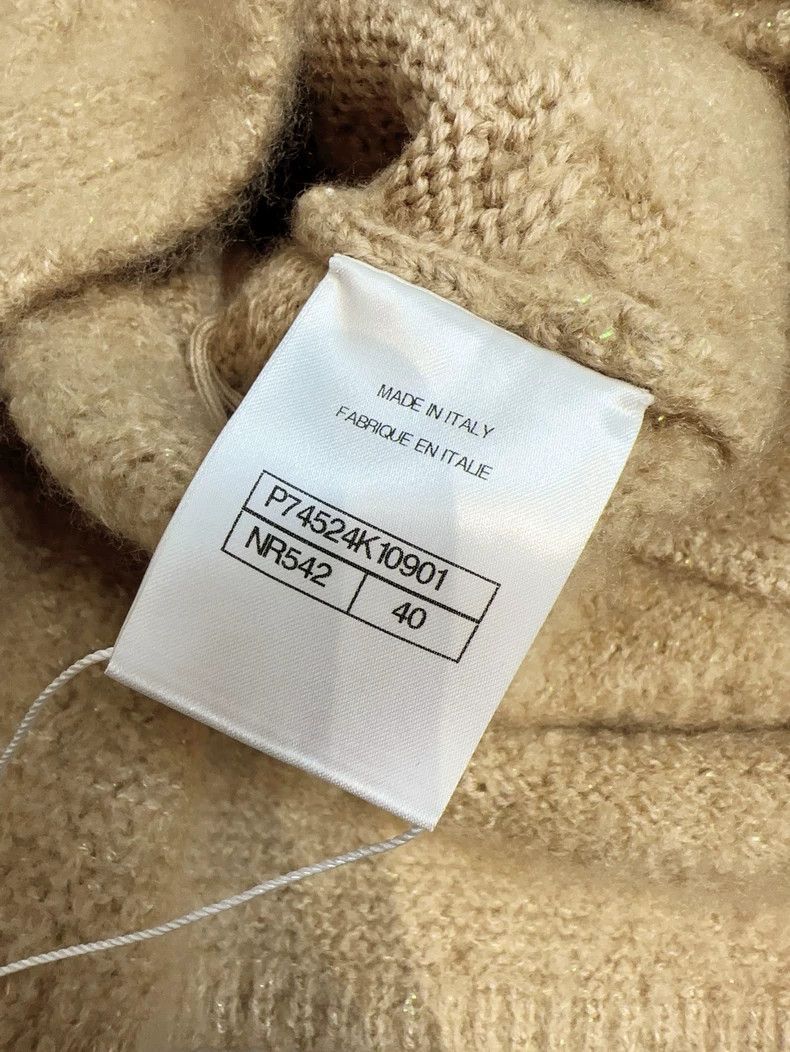 Chanel Chanel Beige Knit Cardigan with Pockets Size M / US 6-8 / IT 42-44 - 7 Thumbnail