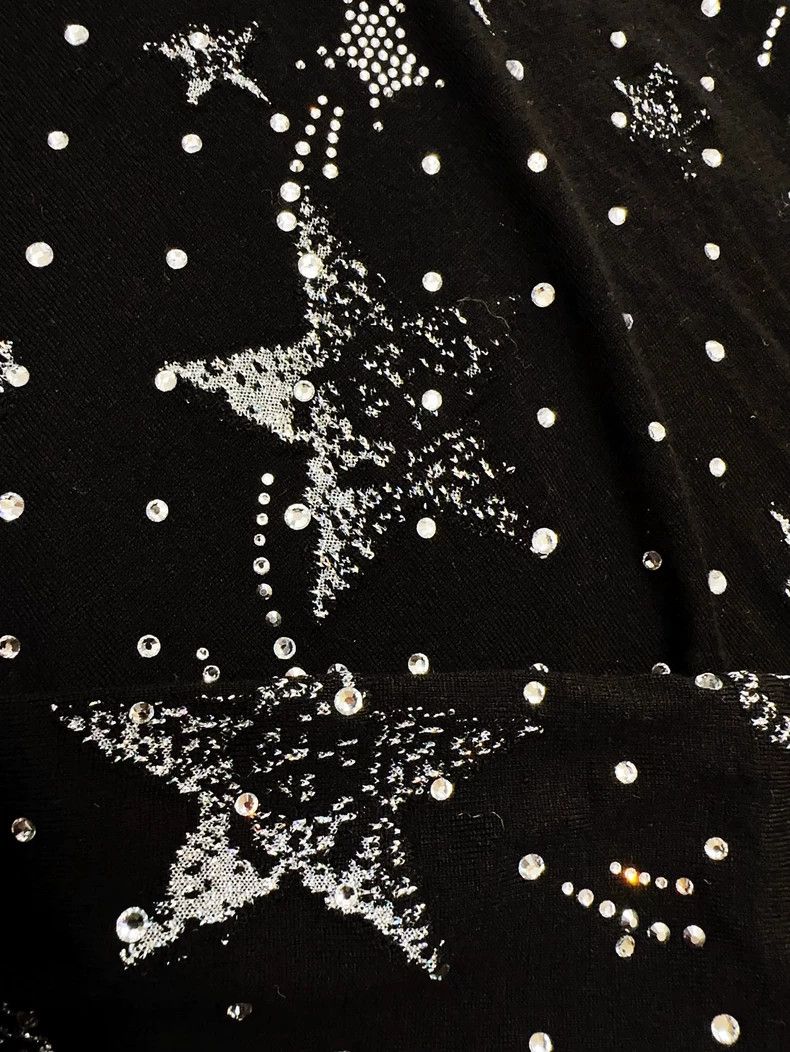 Chanel Chanel Black Starry Zip Knit Top Size S / US 4 / IT 40 - 2 Thumbnail
