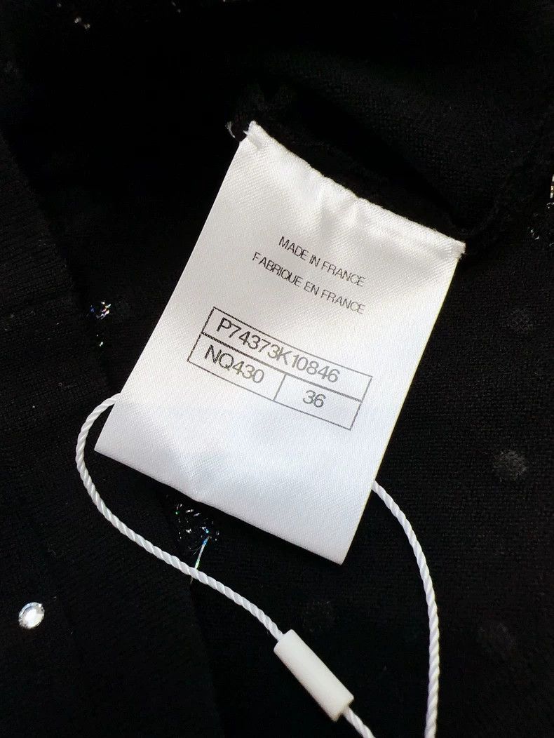 Chanel Chanel Black Starry Zip Knit Top Size S / US 4 / IT 40 - 6 Thumbnail