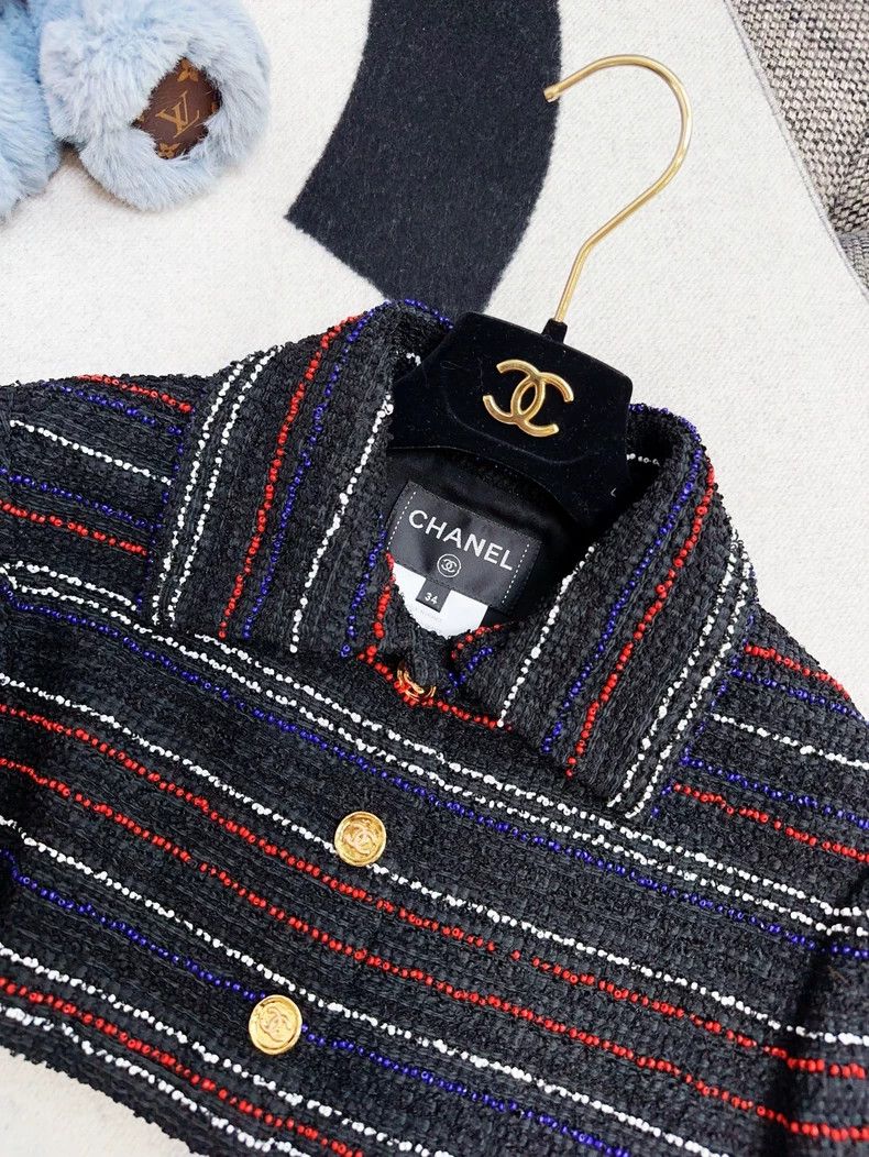 Chanel Chanel Striped Jacket with Beading Embroidery Size S / US 4 / IT 40 - 3 Thumbnail