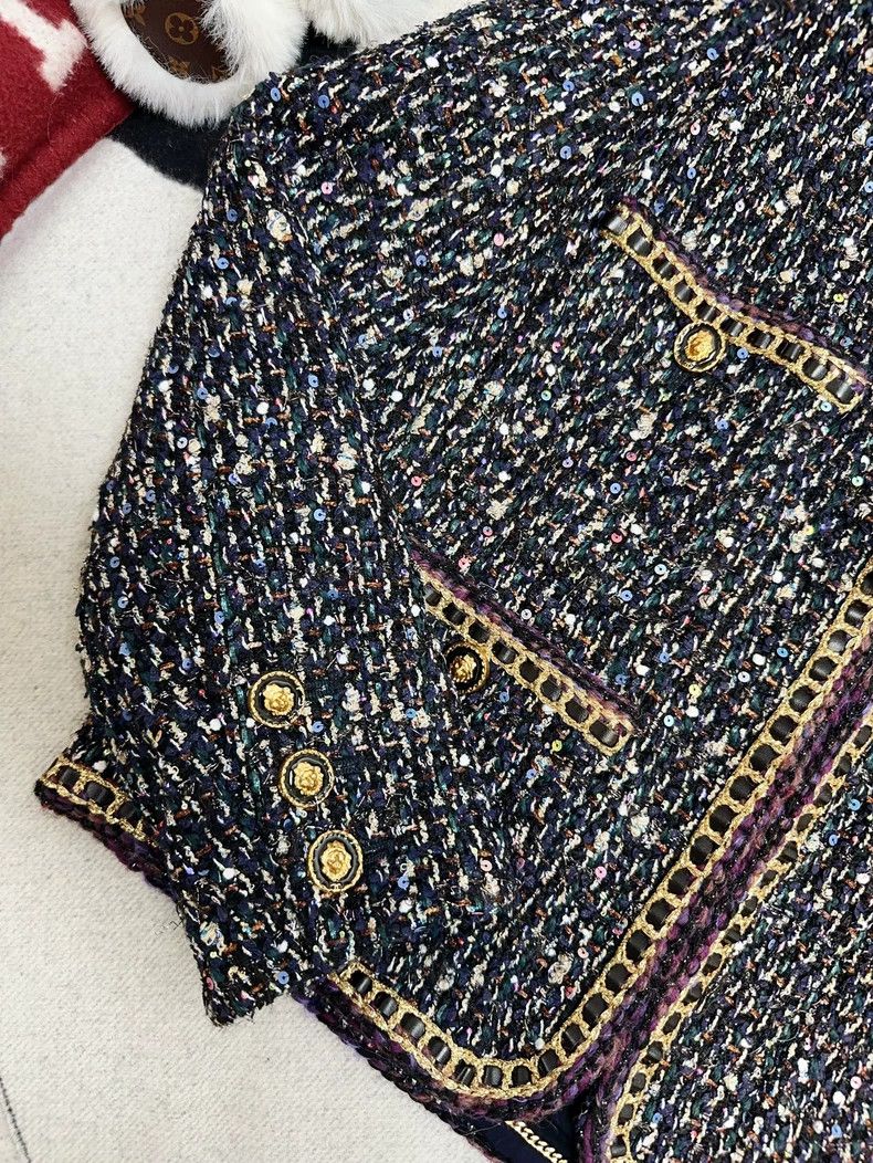 Chanel Chanel 21A Black Multi Color Tweed Jacket Size S / US 4 / IT 40 - 4 Thumbnail