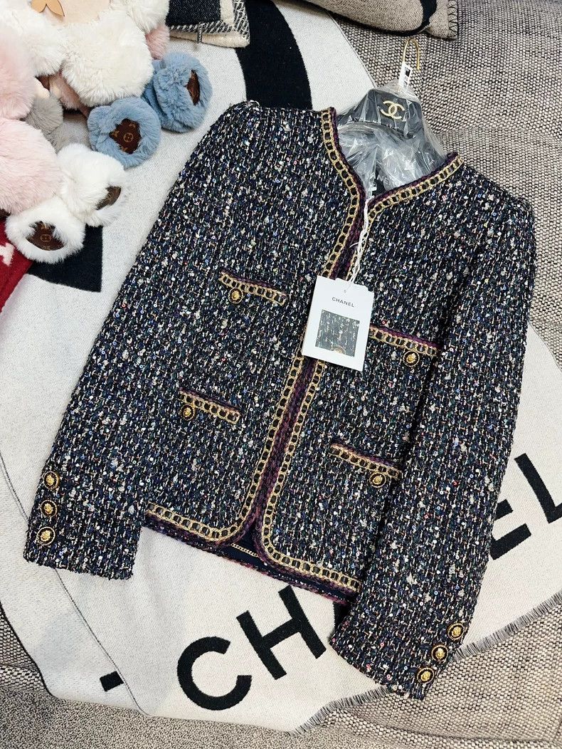 Chanel Chanel 21A Black Multi Color Tweed Jacket Size S / US 4 / IT 40 - 2 Thumbnail