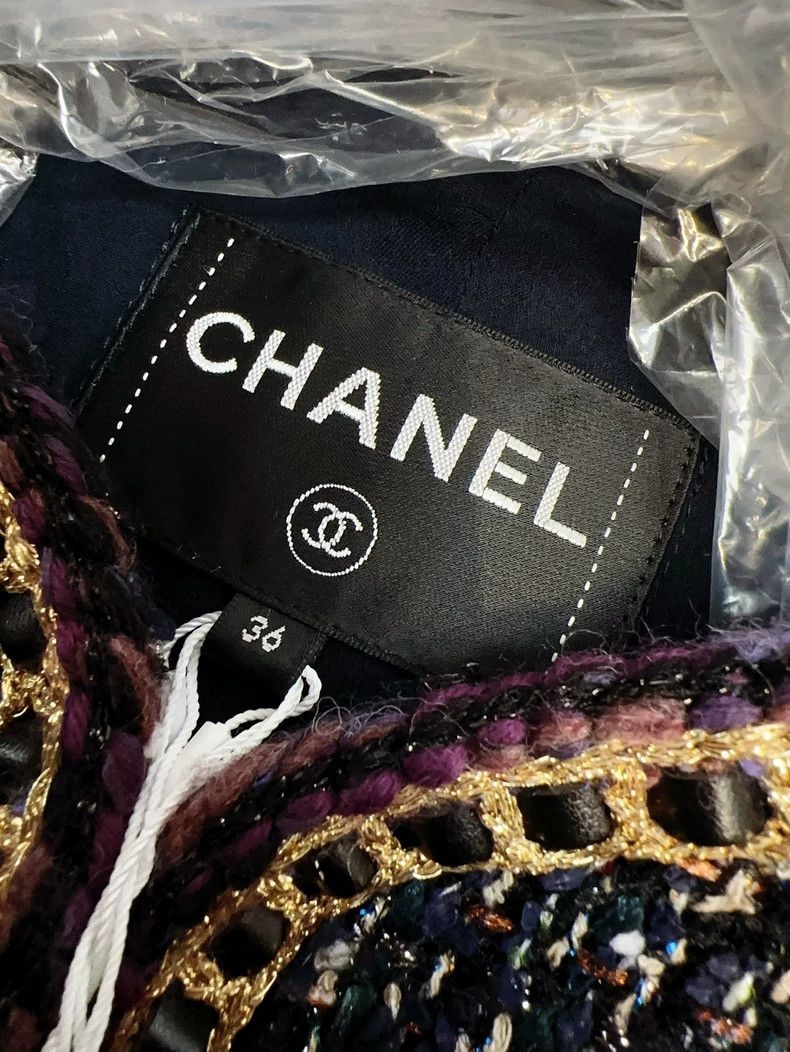 Chanel Chanel 21A Black Multi Color Tweed Jacket Size S / US 4 / IT 40 - 6 Thumbnail