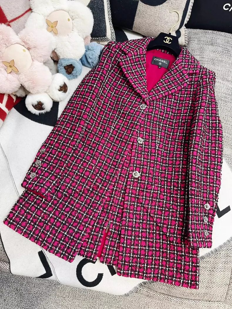 Chanel Chanel Purple Plaid Two-Piece Outerwear Jacket Size M / US 6-8 / IT 42-44 - 2 Thumbnail