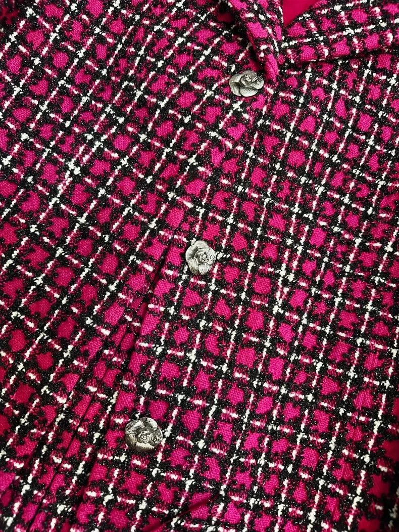 Chanel Chanel Purple Plaid Two-Piece Outerwear Jacket Size M / US 6-8 / IT 42-44 - 3 Thumbnail