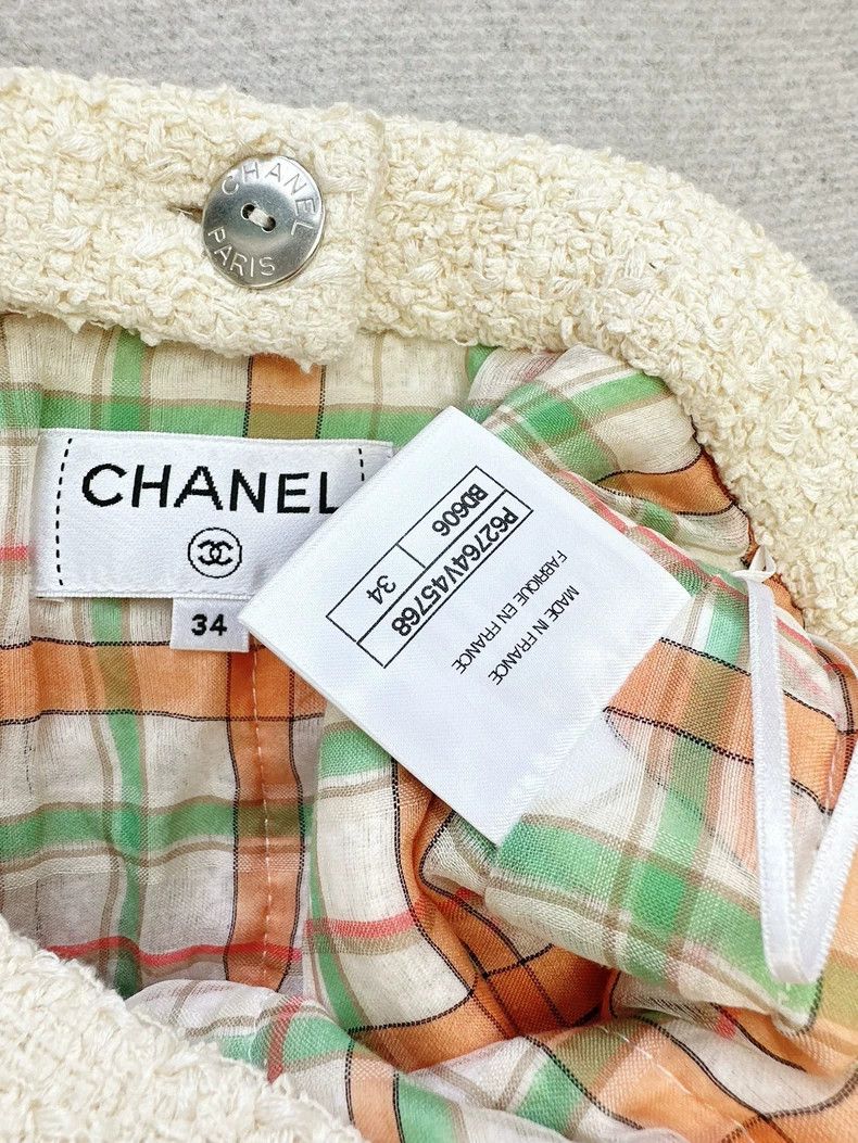Chanel Chanel Multicolor Trim Beige Coat and Skirt Set Size S / US 4 / IT 40 - 7 Thumbnail