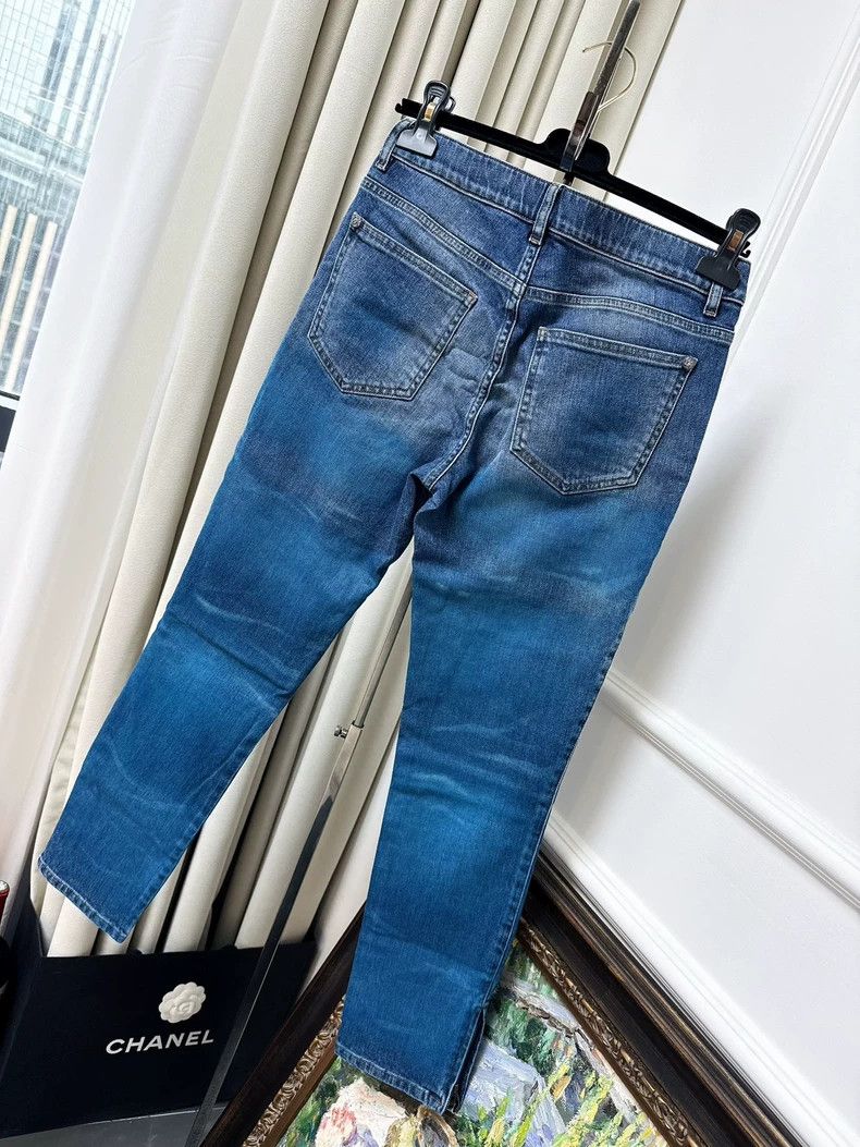 Chanel Chanel Blue Gradient Denim Jeans Size 38 Size 38" / US 16 / IT 52 - 2 Thumbnail