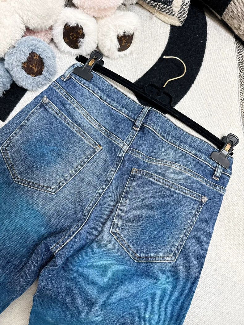 Chanel Chanel Blue Gradient Denim Jeans Size 38 Size 38" / US 16 / IT 52 - 5 Thumbnail