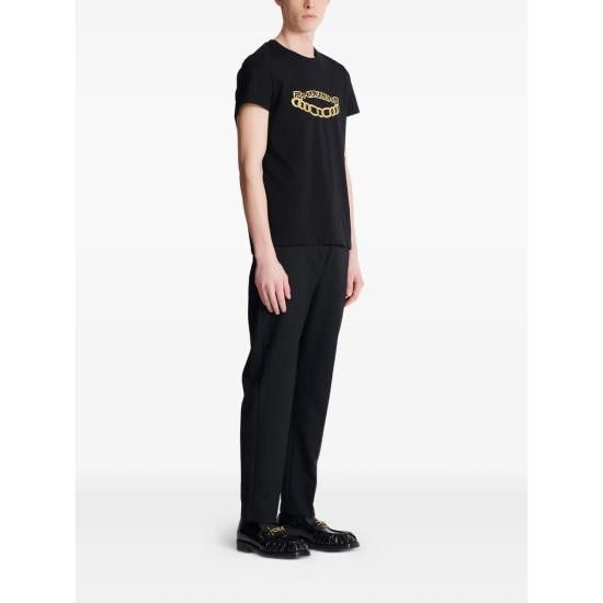 Balmain BALMAIN Men T-Shirts FH1EF000 GE97 EAD BLACK Size US M / EU 48-50 / 2 - 2 Thumbnail
