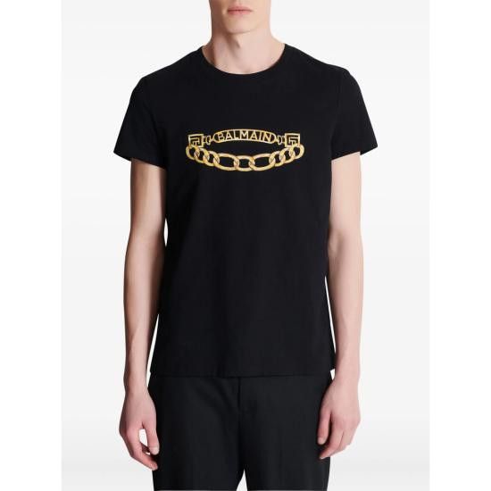 Balmain BALMAIN Men T-Shirts FH1EF000 GE97 EAD BLACK Size US L / EU 52-54 / 3 - 4 Thumbnail