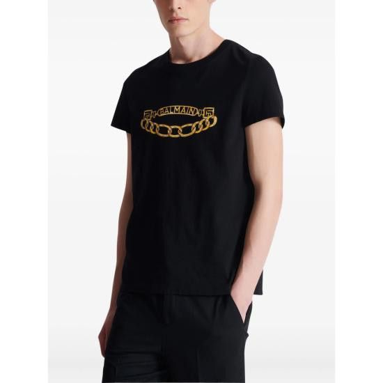 Balmain BALMAIN Men T-Shirts FH1EF000 GE97 EAD BLACK Size US L / EU 52-54 / 3 - 3 Thumbnail