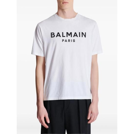 Balmain BALMAIN Men T-Shirts FH1EG000 BB73 GAB WHITE Size US XXL / EU 58 / 5 - 2 Thumbnail