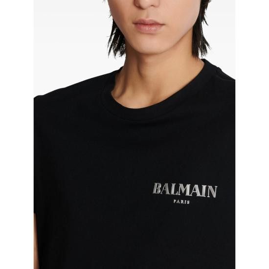Balmain BALMAIN Men T-Shirts FH1EF000 GD84 EAC BLACK Size US M / EU 48-50 / 2 - 2 Thumbnail