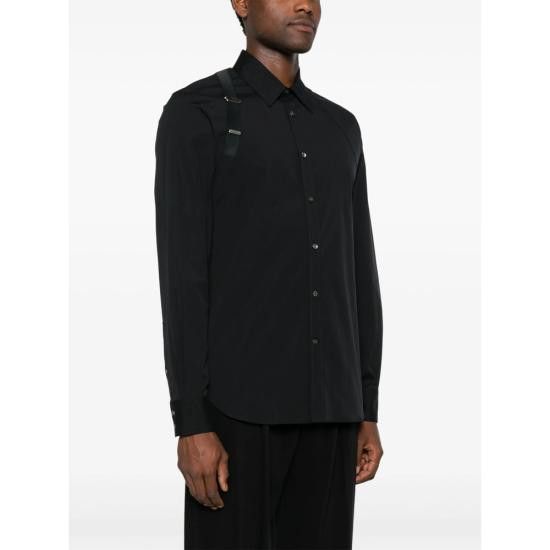Alexander McQueen ALEXANDER MCQUEEN Men Long Tops 828170 QNAAB 1000 BLACK Size US M / EU 48-50 / 2 - 2 Thumbnail