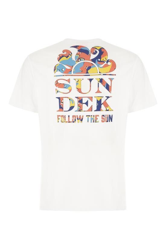 Sundek SUNDEK Men T-Shirts M5S257M618TEJ78W7 006W7 WHITE Size US L / EU 52-54 / 3 - 2 Thumbnail