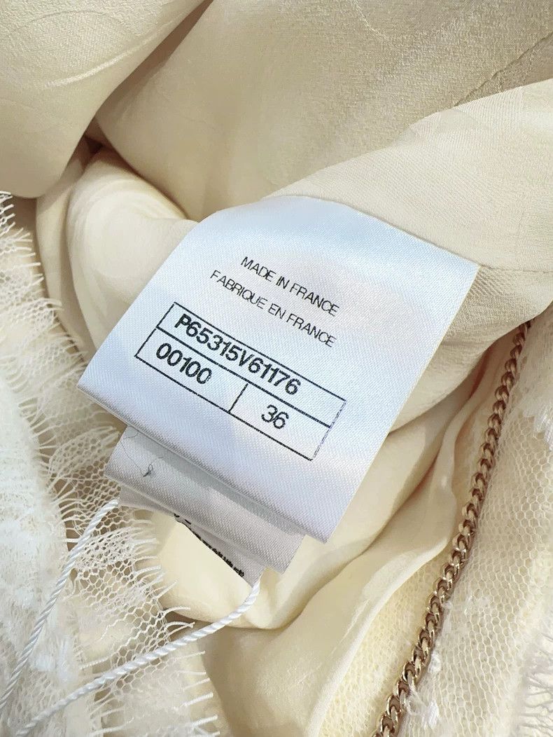 Chanel Chanel Beige Lace Jacket with Pockets Size S / US 4 / IT 40 - 5 Thumbnail