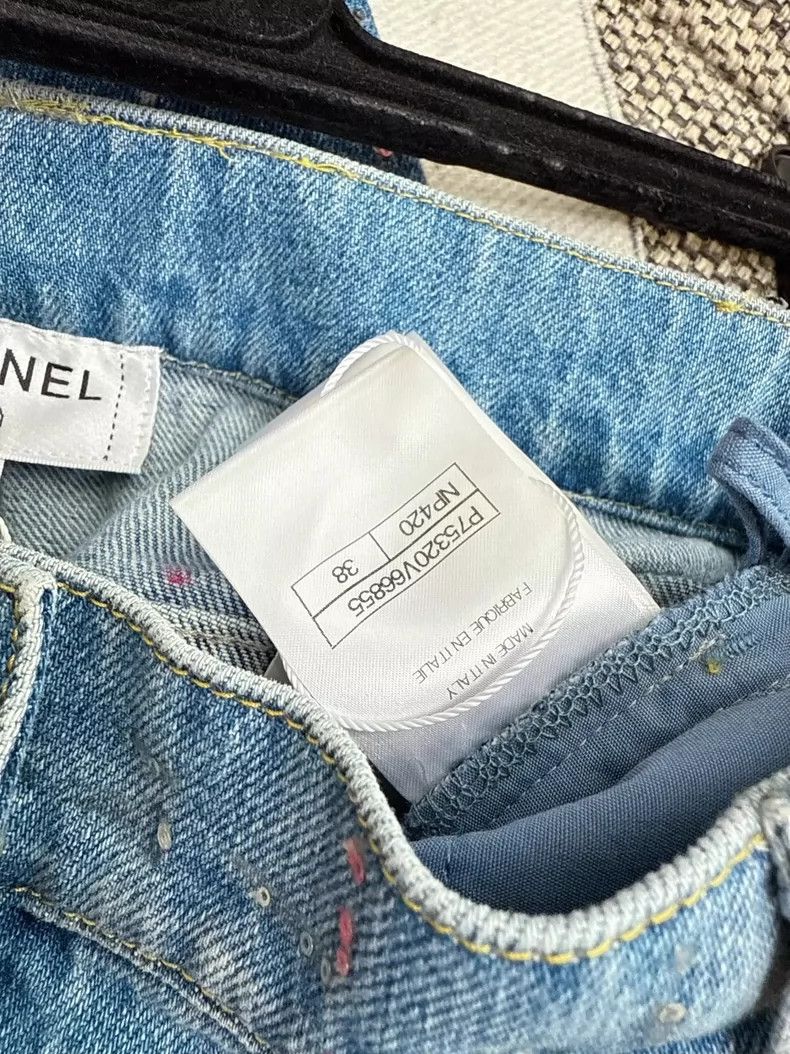 Chanel Chanel Blue Sequin Denim Pants 23A Size 38" / US 16 / IT 52 - 8 Thumbnail