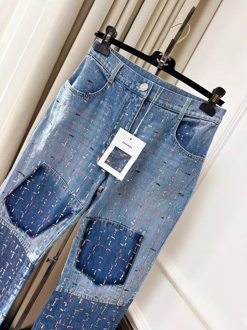 Chanel Chanel Blue Sequin Denim Pants 23A Size 38" / US 16 / IT 52 - 3 Thumbnail