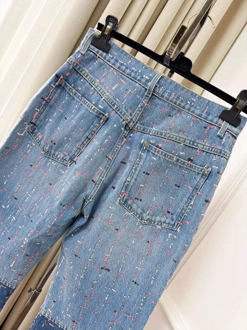 Chanel Chanel Blue Sequin Denim Pants 23A Size 38" / US 16 / IT 52 - 4 Thumbnail