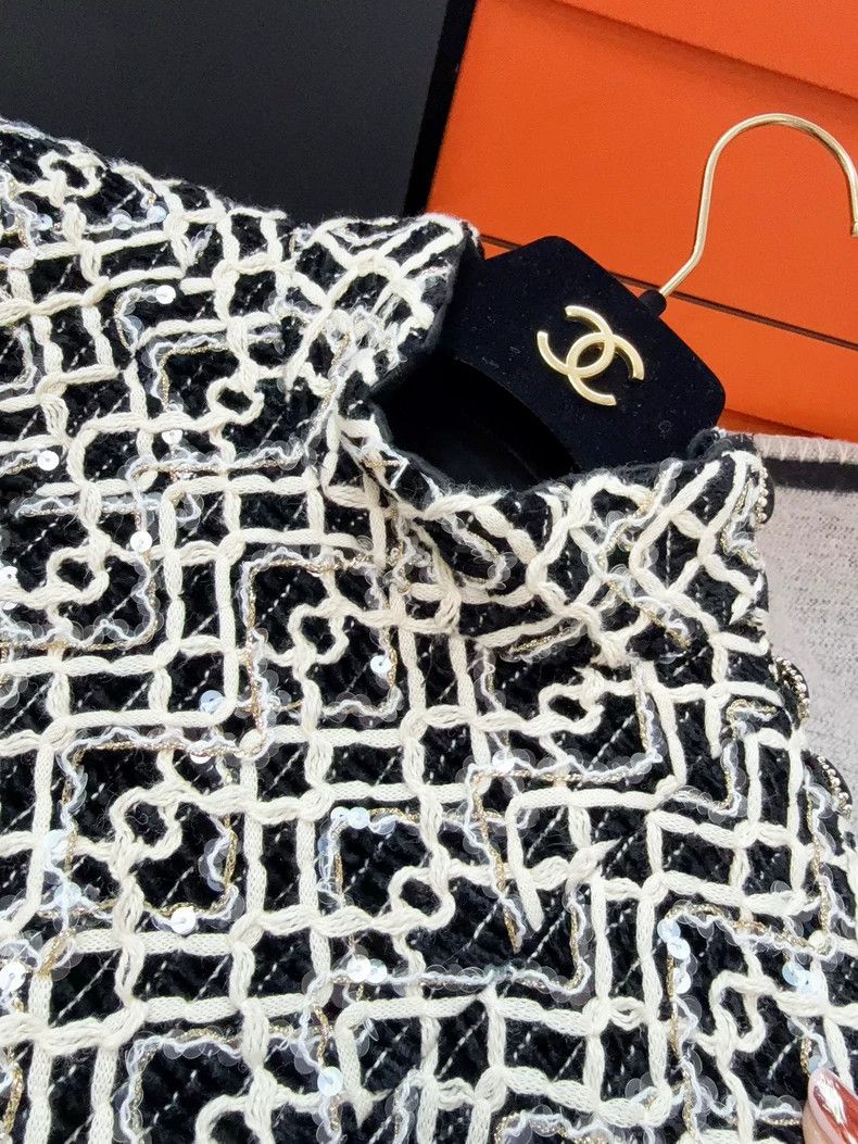 Chanel Chanel Black and White Sleeveless Dress Size S / US 4 / IT 40 - 5 Thumbnail