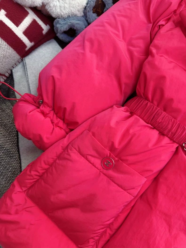 Chanel Chanel Red Long Down Jacket with Belt Size S / US 4 / IT 40 - 6 Thumbnail